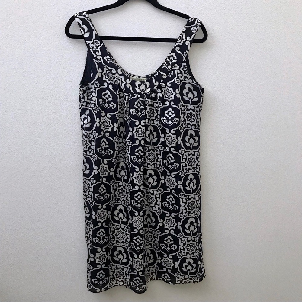 Velvet by Graham & Spencer navy blue silk dress